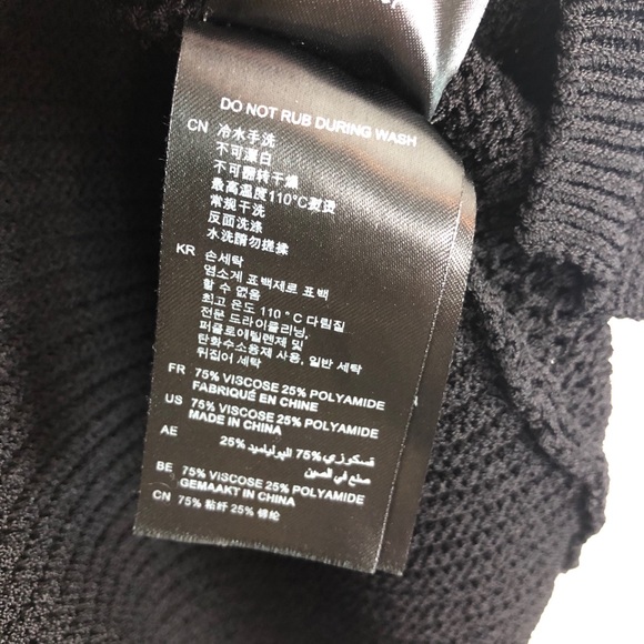 Sandro Paris Black Thin Knit Cardigan Fringe - Picture 5 of 9